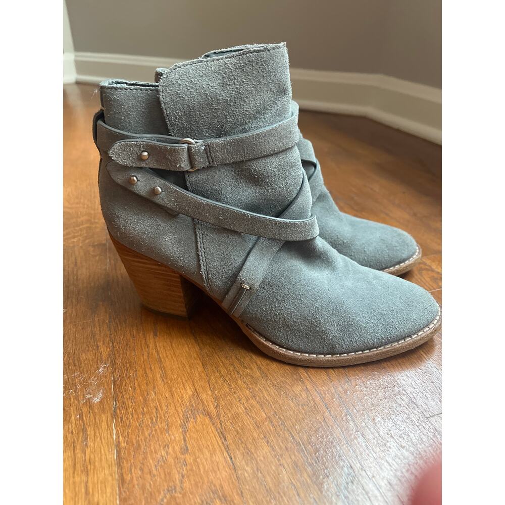 Sam Edelman Merton Suede Strappy Bootie Gray Size 7